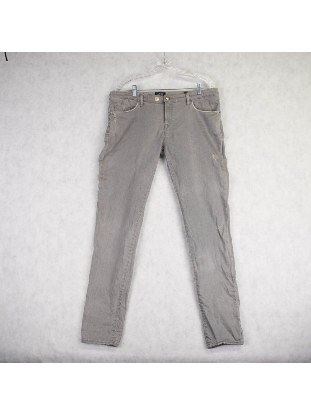 Armani Jeans J06 Womens Skinny Fit Distressed Jeans Size 34x32 Gray Denim Pants